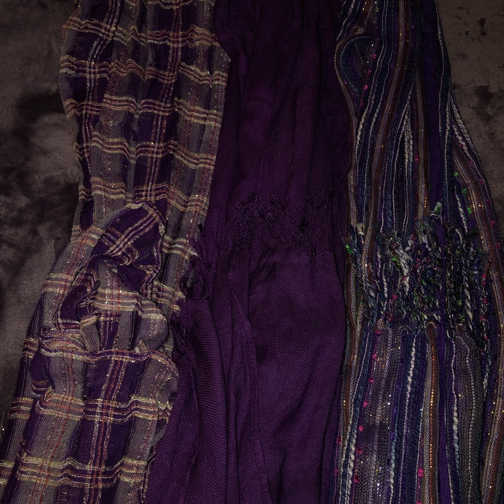 Lot of scarves.